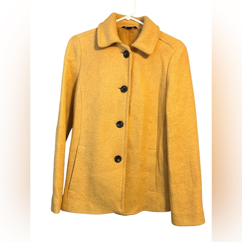 Lands’ End Wool Blend Coat – Mustard Yellow Size 8